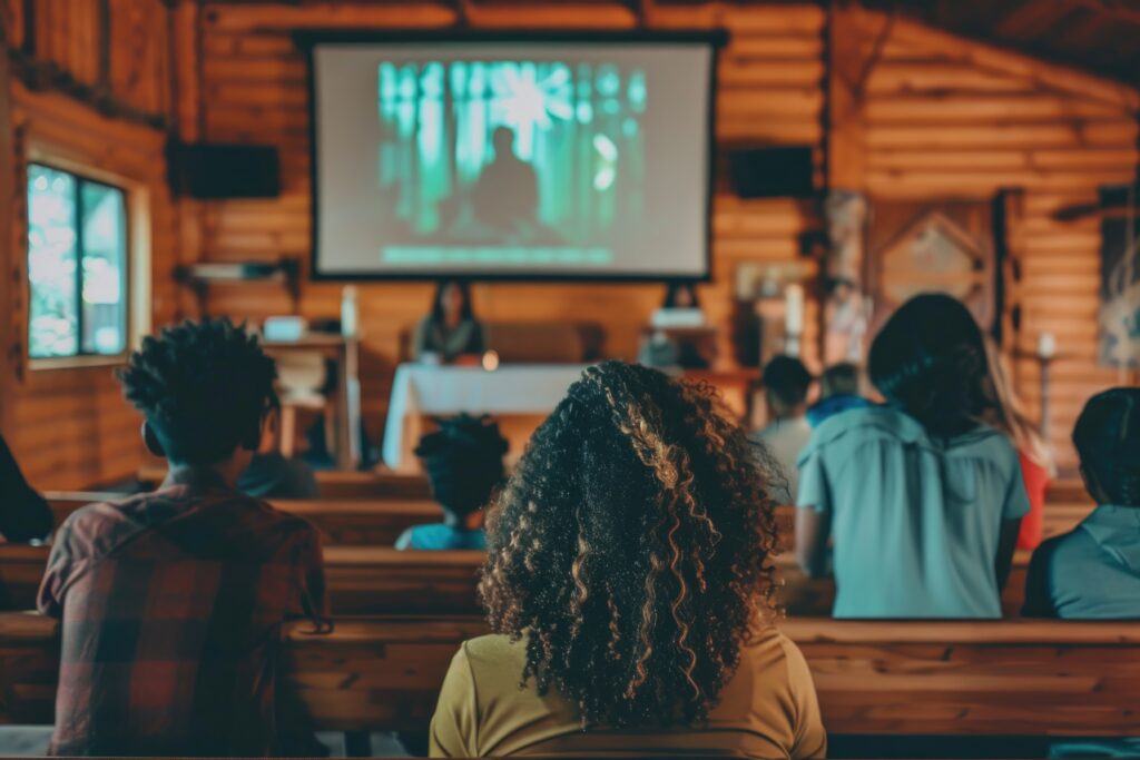 House Church. Modern Online Worship Service Mission Bringing Gospel to Home Communities
